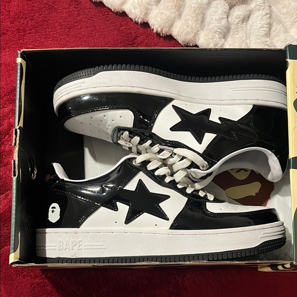Bape Monochrome Star Sneakers